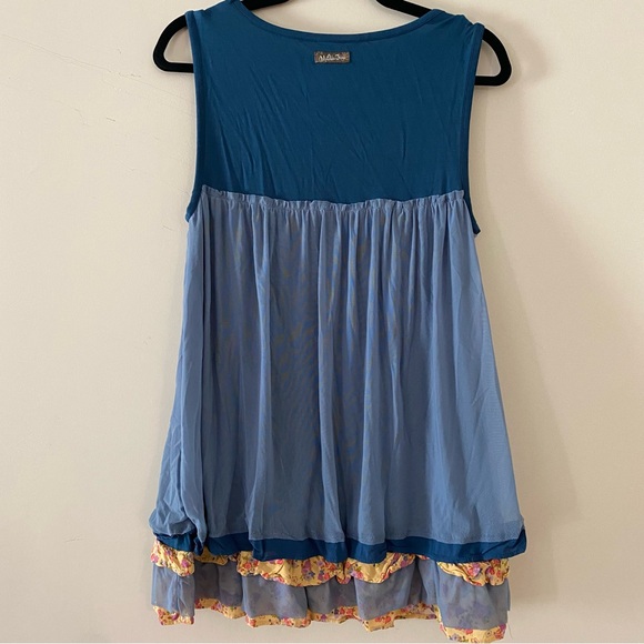 Matilda Jane School Spirit Layered Tank
Tunic Blue/yellow ruffles sheer size med - Picture 10 of 12